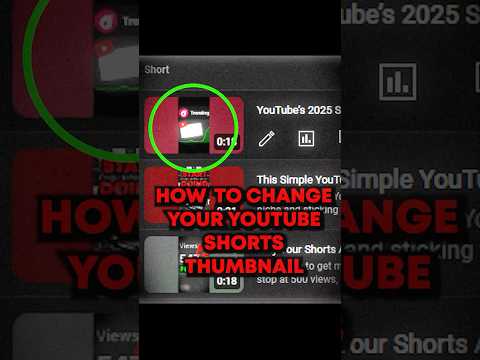 How to Change Your YouTube Shorts Thumbnail Fast!