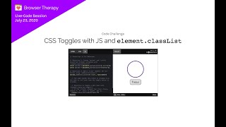 Part 2: Toggling CSS with Javascript and element.classList