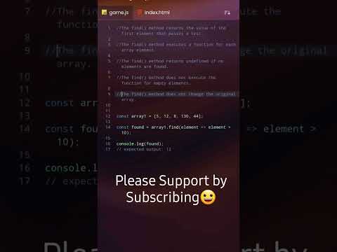 #javascript Find Method with Example