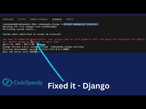 You have 18 unapplied migration(s). Your project may not work properly until you apply the migration