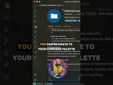 Transform Your VS Code with Material Icon Theme #VSCode #Developers #webdevelopment #shorts #coding