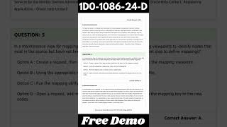 1D0-1086-24-D Dumps | Oracle Enterprise Data Management Cloud 2024 Implementation Professional