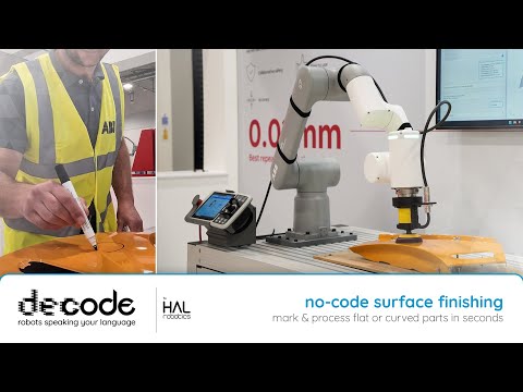 DECODE: Mark and Process for no-code surface finishing