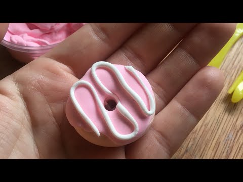 Make a foam clay doughnut tutorial #foamclay #claytutorial