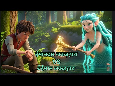 ईमानदार लकड़हारा #HindiKahani#MoralStories#KidsStory#HindiStory#StoryForKids#Kahani#3DAnimation 