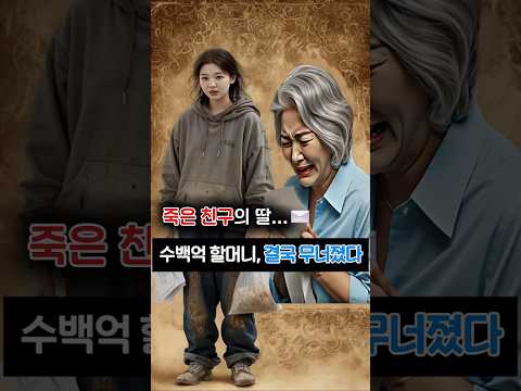 수백억 할머니, 죽은 친구의 딸이 들고온 마지막 편지
