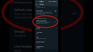 How to Enable auto Disappear 🫥 Message On WhatsApp  2023 New update #shorts #viral #whatsapp