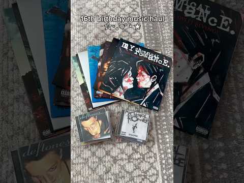 16th birthday music haul #vinyl #deftones #haul #mychemicalromance #nirvana #radiohead #viral #music