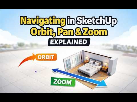 SketchUp Camera Basics for Beginners (Orbit Pan Zoom)