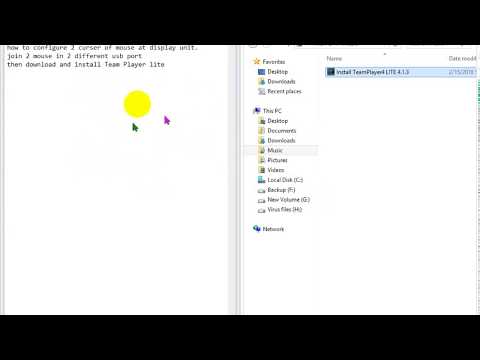 how to configure 2 curser of mouse at display unit