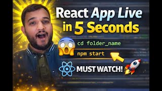 React App sirf 2 commands me live ⚛️🚀#react #reactjs #reaction #video #shorts #trending #ytshorts 