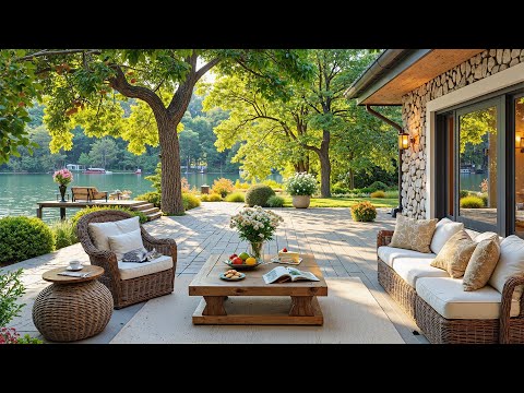 ☕ Lakeside Café Jazz & Coffee | Tranquil Jazz & Nature Therapy for Study, Chill & Positive Mood