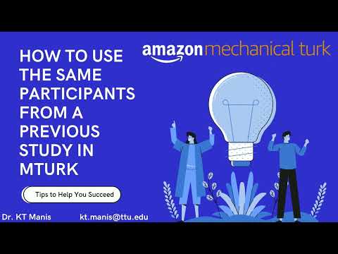 How to use the same participants from a previous study in Amazon Mechanical Turk (MTurk)
