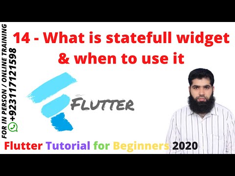 Flutter Tutorial for Beginners 2020 |14 - What is statefull widget & when to use it