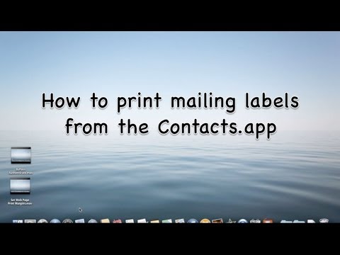 T Apple Tutorial Mailing Labels & Envelopes