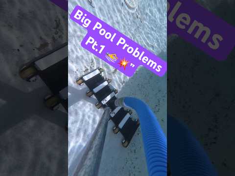 POV: Cleaning a beast of a pool 🧽💦 (Pt.1) #cleaningvideo #poolvacuum #houstonpools #satisfying