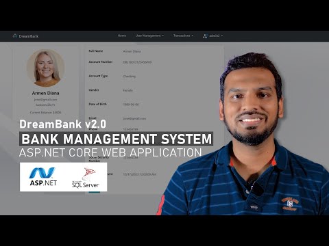 DreamBank v2.0: Asp.Net Core Web Application for Bank Management