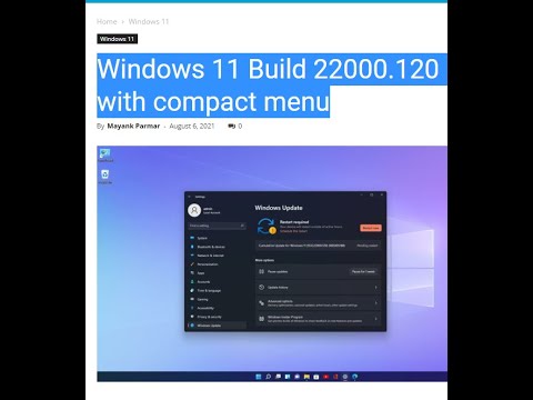 Windows 11 Build 22000.120 (KB5005188) New Update comes with compact menu