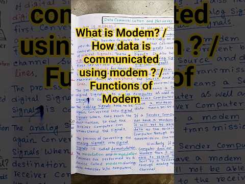 What is Modem? l How data is communicated using modem ? l Functions of Modem