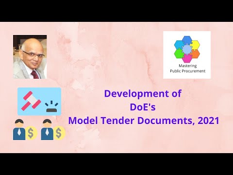 Development of DoE's Model Tender Documents 2021