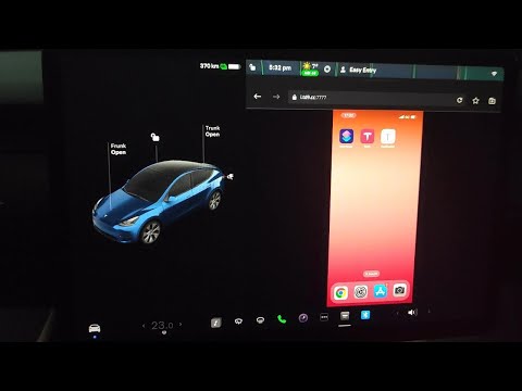 The easiest way of mirroring iPhone screen to Tesla via Automation.