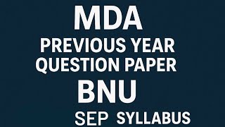 📚 1 sem B.com BNU MDA | Previous Year Question Papers & SEP Syllabus 2025 |
