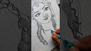 राधा रानी Outline Drawing✨🦚 #shorts  #radhakrishna #art