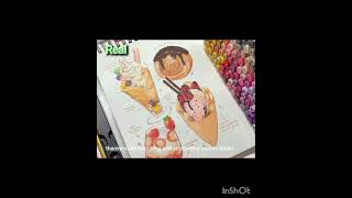 I tried to recreate Gazoo Studio Sweet Desserts Illustrations #Artrecreation#AestheticDesserts
