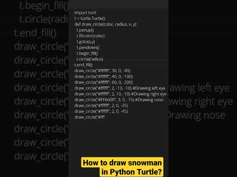 Python program to draw car in turtle programming Draw snowman in Python Turtle #pythonsnowman