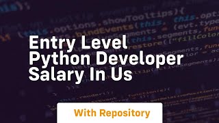 entry level python developer salary in us