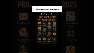 Top 16 Python Projects for 2025 🔥 | Best Python Project Ideas #python #shorts #coding