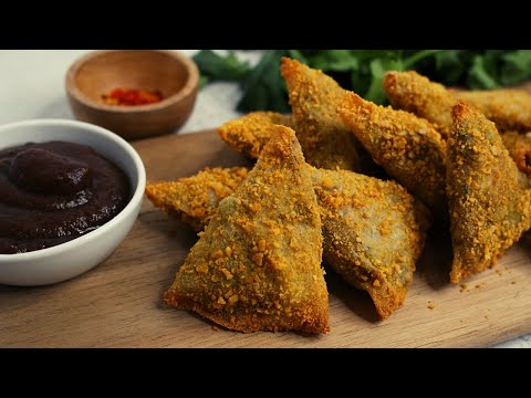 Crispy Samosa Recipe | Gluten-free, Oil-free and Vegan
