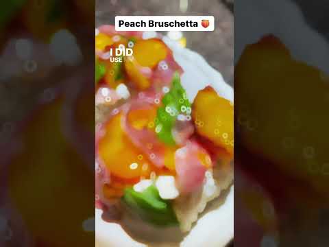 Peach 🍑 Bruschetta with prosciutto and goat cheese ! #homemadebread #recipe #breakfastbread