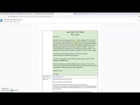 Intro to Learning at Home