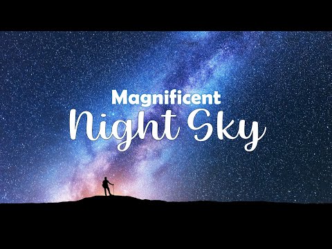 Relaxing Milky Way Sky View 4K | Starry Night Timelapse Relaxation Music