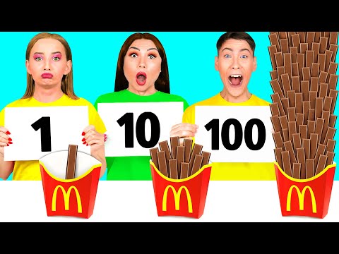 100 खाद्य परतें चुनौती Hahanom Top Challenges