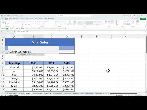 Vlookup with the Sum Function