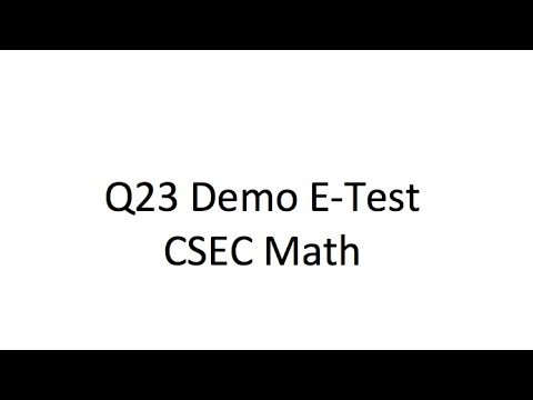 Calculating the Gradient | Demo E-Test | CXC CSEC Math | Functions | Question 23