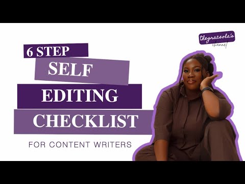 The 6-Step Self-Editing Checklist Every Writer Should Know!