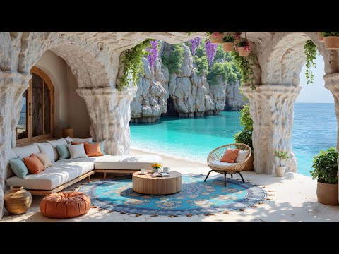 🌿Positive May Jazz | Gentle Jazz In Café Cave With Calm Wave For Happy Mood, Relief Stress