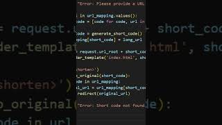 URL Shortener with Python and HTML .       #coding #programming #python #html