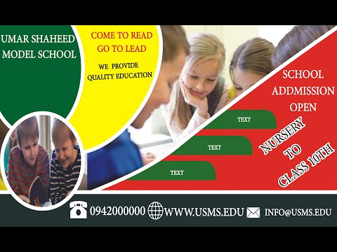 how to design banner for school