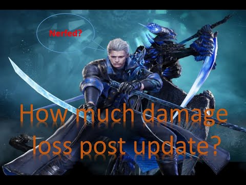 Pre and Post Update Damage Comparison of EX 1* Alpha & Omega Vergil