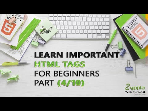 Learn SOME IMPORTANT HTML TAGS | HTML TAGS Tutorial for Beginners (Part 4/10) |  ZYPPIA WEB SCHOOL