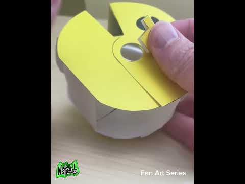 PACMAN Netroids Fan Art How To #papercraft #papertoy #3dpapercraft #paperart #pacman #retrogaming