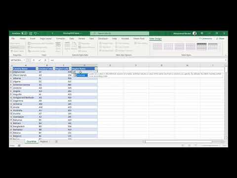 Vlookup using Tables