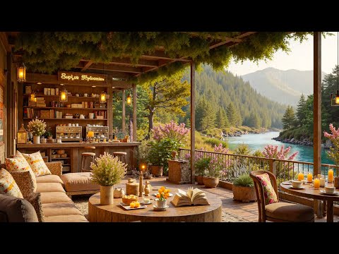 Gentle Piano Melody in Lakeside🌸☀️Morning Spring Ambience with Smooth Piano for Read, Study, & Work