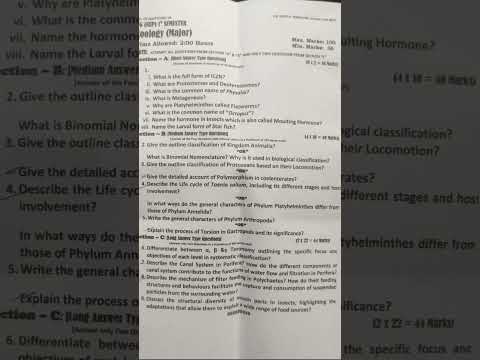 Zoology 1st sem major KU #students