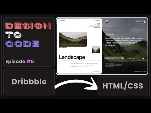 Design to code (Urdu/Hindi) - ep#6 | HTML/CSS | Dribbble