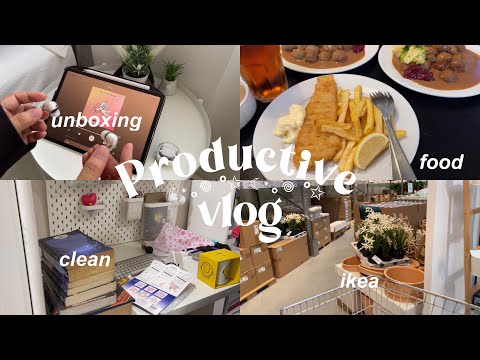 productive vlog 🥐🧸🤎 : cleaning, unboxing, foods, cafe (ft. ACEFAST T8)  ‧₊˚🖇️✩ ₊˚📦⊹♡